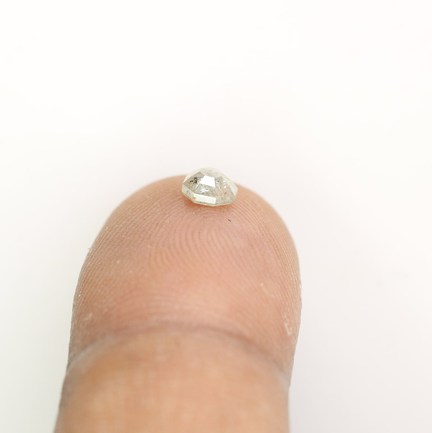 0.45 CT Hexagon Cut Salt and Pepper Diamond - Natural Hexagon Diamond - Salt and Pepper Ring - Gift for Wifey - Gift for mother - jewelry