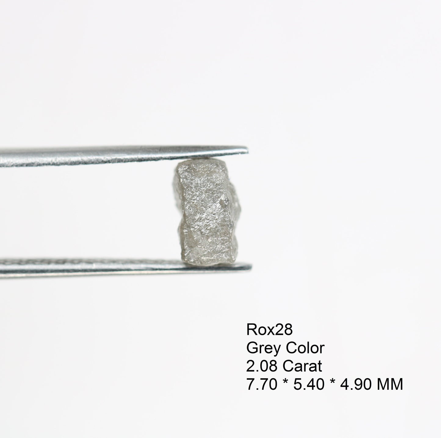 2ct Natural Rough Gray Uncut Diamond | For Uncut Rough Diamond Ring | Raw Diamond For Jewelry | Unique Gift | Antique Raw Diamond Gift