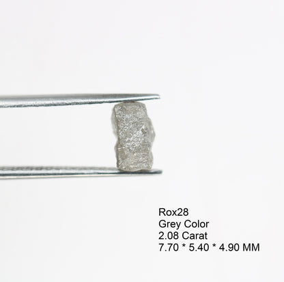 2ct Natural Rough Gray Uncut Diamond | For Uncut Rough Diamond Ring | Raw Diamond For Jewelry | Unique Gift | Antique Raw Diamond Gift