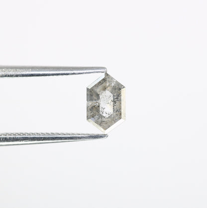 0.69 CT Hexagon Cut Salt and Pepper Diamond - Natural Hexagon Diamond - Salt and Pepper Ring - Gift for Wifey - Gift for mother - jewelry