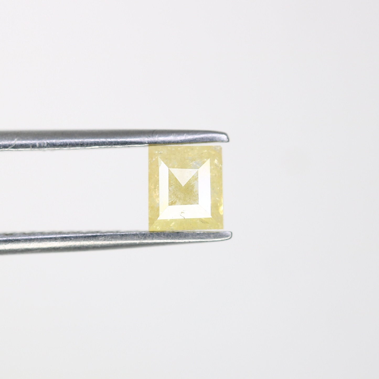 0.66 CT Salt and Pepper Rustic Light Loose Diamond, Rectangle Cut for Handmade Necklace Pendant, Diamond Bracelet Engagement Gold Ring Gift