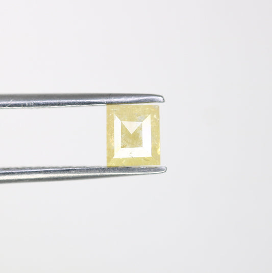 0.66 CT Salt and Pepper Rustic Light Loose Diamond, Rectangle Cut for Handmade Necklace Pendant, Diamond Bracelet Engagement Gold Ring Gift