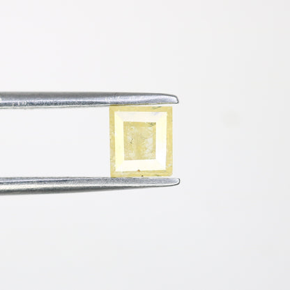 0.66 CT Salt and Pepper Rustic Light Loose Diamond, Rectangle Cut for Handmade Necklace Pendant, Diamond Bracelet Engagement Gold Ring Gift