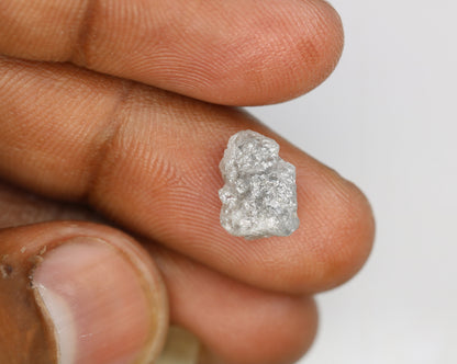 3.8Ct Natural Rough Gray Uncut Diamond | For Uncut Rough Diamond Ring | Raw Diamond For Jewelry | Unique Gift | Antique Raw Diamond Gift