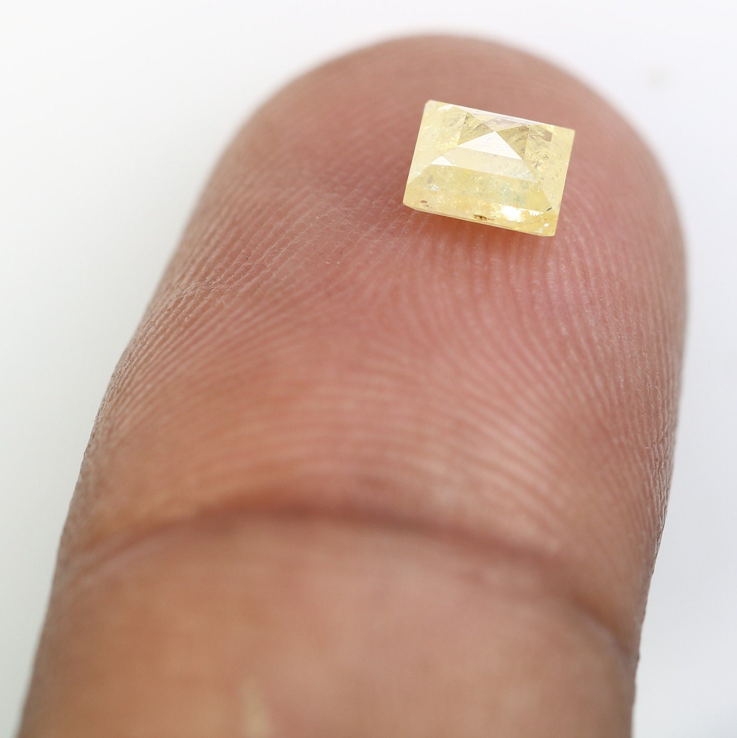 0.66 CT Salt and Pepper Rustic Light Loose Diamond, Rectangle Cut for Handmade Necklace Pendant, Diamond Bracelet Engagement Gold Ring Gift
