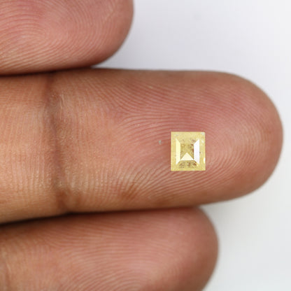 0.66 CT Salt and Pepper Rustic Light Loose Diamond, Rectangle Cut for Handmade Necklace Pendant, Diamond Bracelet Engagement Gold Ring Gift