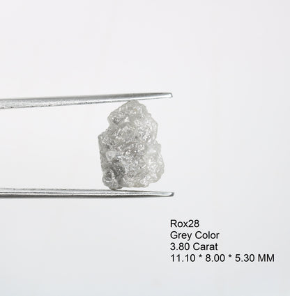3.8Ct Natural Rough Gray Uncut Diamond | For Uncut Rough Diamond Ring | Raw Diamond For Jewelry | Unique Gift | Antique Raw Diamond Gift