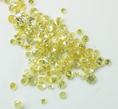 Loose Yellow Round Diamond Eternity Ring for Gold Bands | Perfect for Custom Engagement Rings or Unique Jewelry Designs