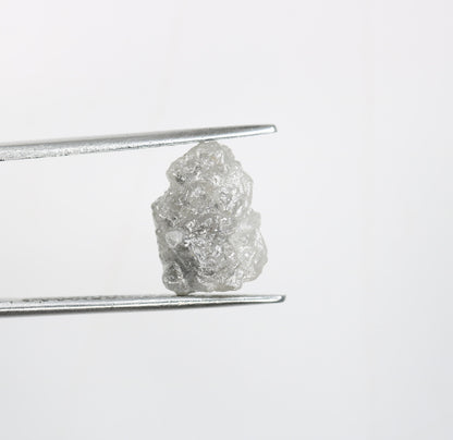 3.8Ct Natural Rough Gray Uncut Diamond | For Uncut Rough Diamond Ring | Raw Diamond For Jewelry | Unique Gift | Antique Raw Diamond Gift