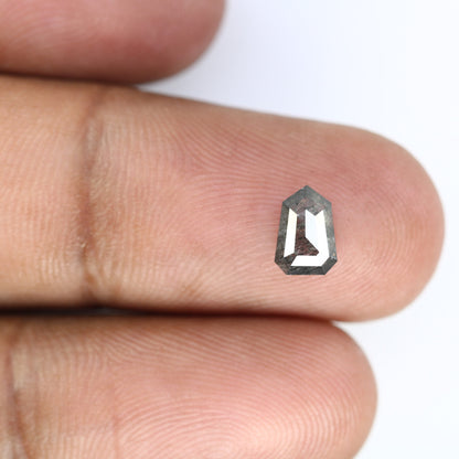0.92 CT Salt and Pepper Natural Loose Diamond, Shield Cut for Handmade Necklace Pendant, Diamond Bracelet Engagement Gold Ring For Women