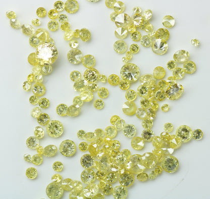 Loose Yellow Round Diamond Eternity Ring for Gold Bands | Perfect for Custom Engagement Rings or Unique Jewelry Designs