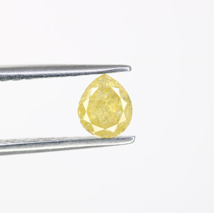 0.54ct Rustic Yellow Loose Pear Diamond For Engagement RingFor Gold Ring Diamonds