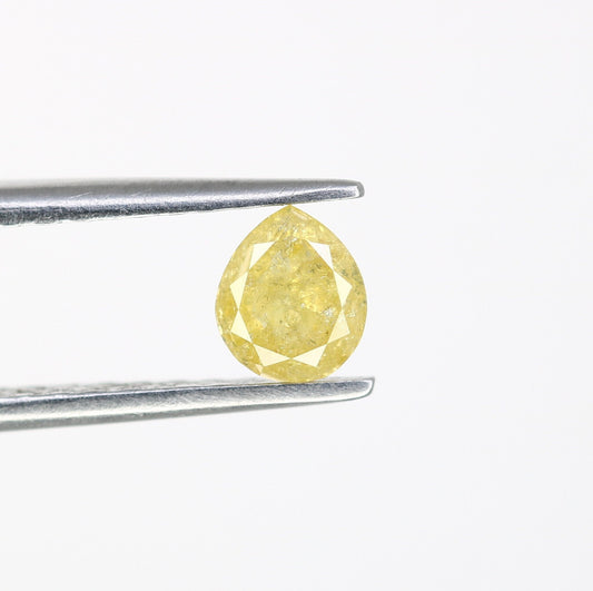 0.54ct Rustic Yellow Loose Pear Diamond For Engagement RingFor Gold Ring Diamonds