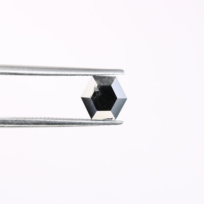 1 CT Hexagon Cut Salt and Pepper Diamond - Natural Hexagon Diamond - Salt and Pepper Ring - Gift for Wifey - Gift for mother - jewelry