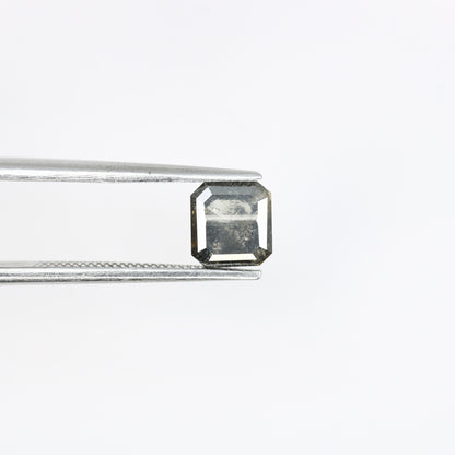 0.98 CT Salt and Pepper Emerald Shape Diamond - Natural Loose Emerald Cut Diamond - Emerald Engagement Ring - LABORDAY Offer