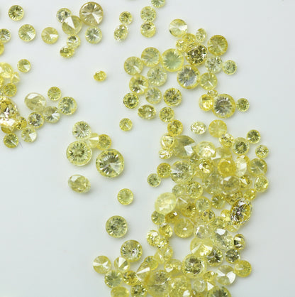 Loose Yellow Round Diamond Eternity Ring for Gold Bands | Perfect for Custom Engagement Rings or Unique Jewelry Designs