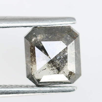 0.98 CT Salt and Pepper Emerald Shape Diamond - Natural Loose Emerald Cut Diamond - Emerald Engagement Ring - LABORDAY Offer