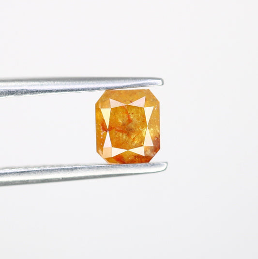 0.64 CT Salt and Pepper Emerald Shape Diamond - Natural Loose Emerald Cut Diamond - Perfect for Emerald Engagement Ring