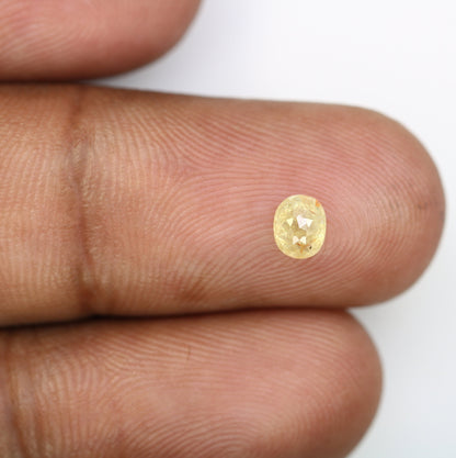 0.45 CT Loose Rustic Rose Cut Oval Diamond - Perfect for Engagement Ring & Unique Gold Ring Jewelry Designs