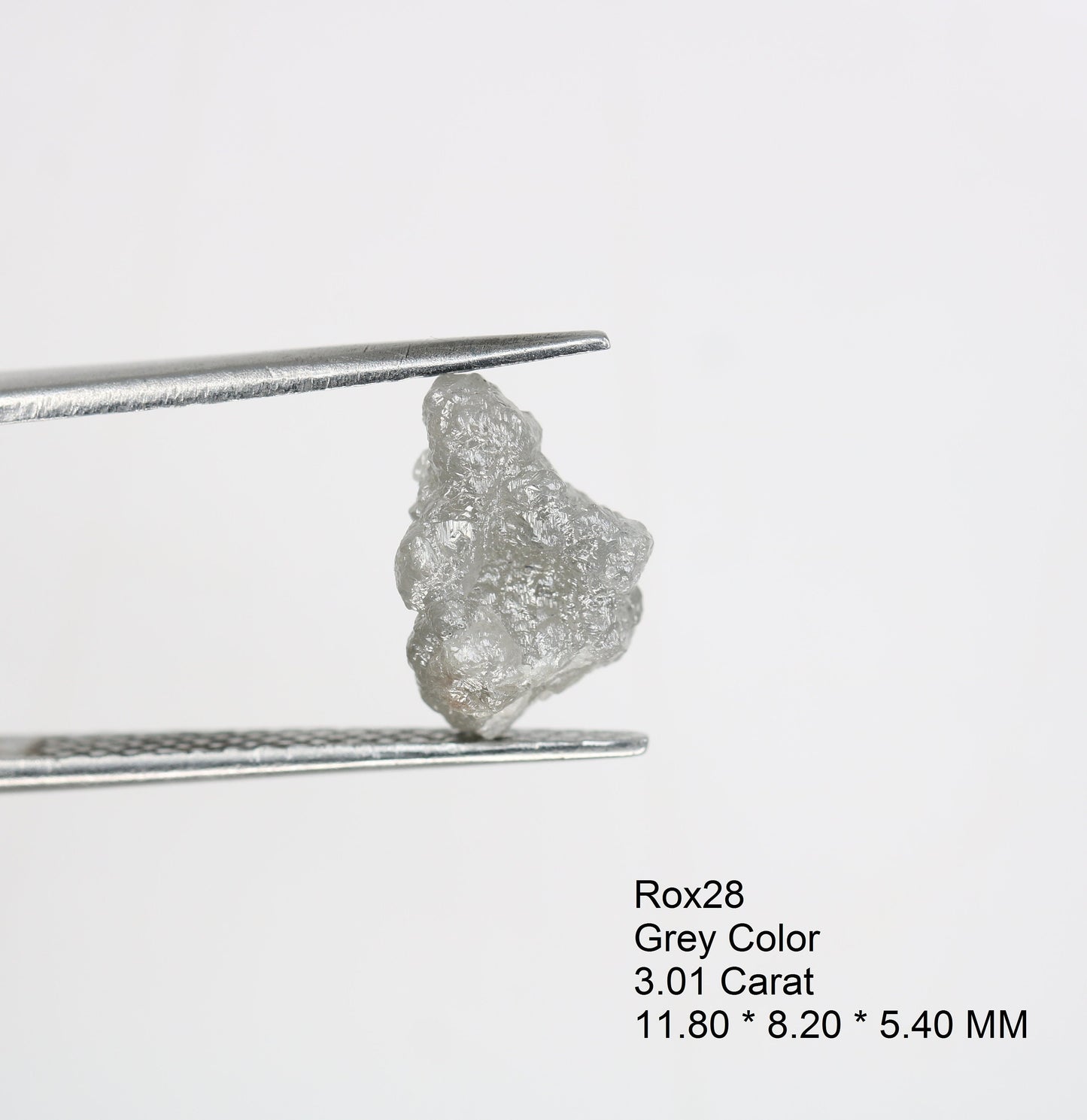 3 Ct Rough Gray Uncut Diamond | For Uncut Rough Diamond Ring | Raw Diamond For Jewelry | Unique Gift | Antique Raw Diamond Gift