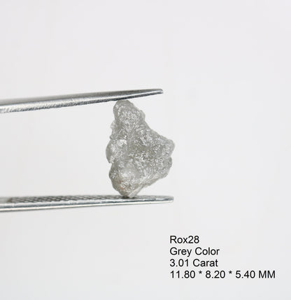3 Ct Rough Gray Uncut Diamond | For Uncut Rough Diamond Ring | Raw Diamond For Jewelry | Unique Gift | Antique Raw Diamond Gift