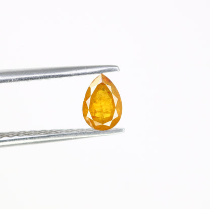 0.45ct Loose Yellow Pear Rustic Diamond For Engagement RingFor Gold Ring Diamonds