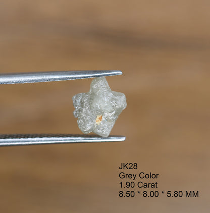 1.90ct Natural Rough Gray Uncut Diamond | For Uncut Rough Diamond Ring | Raw Diamond For Jewelry | Unique Gift | Antique Raw Diamond Gift