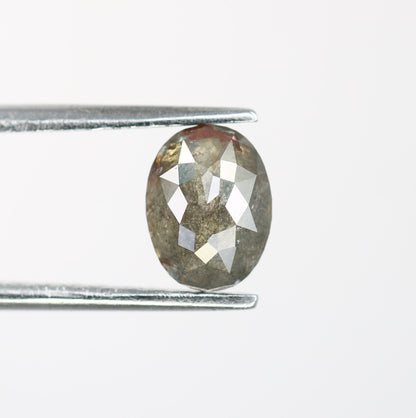 1.12 CT Rose Cut Oval Salt and Pepper Diamond - Perfect for Gold Rings & Elegant, Unique Jewelry Designs