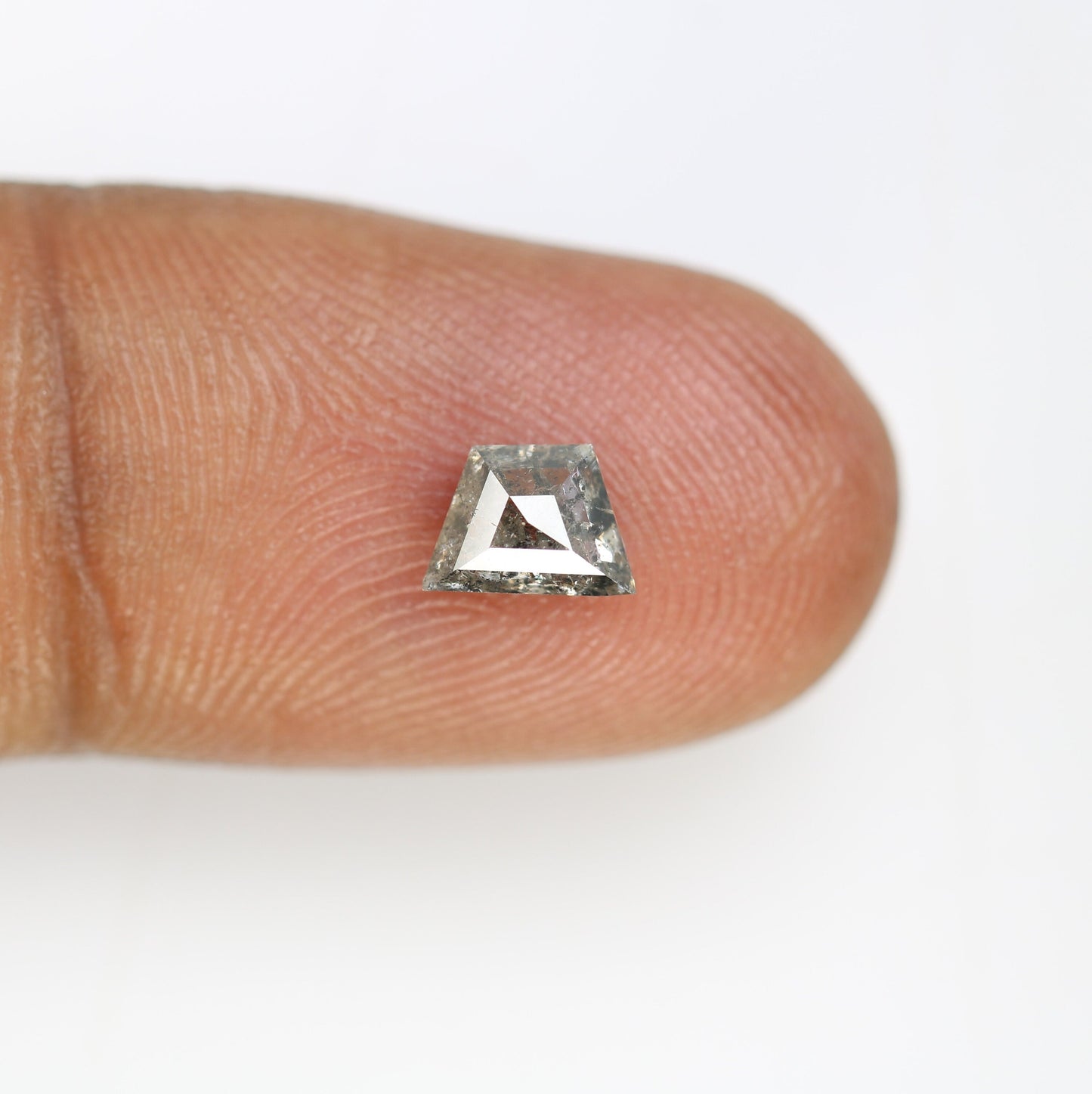 0.85 CT Salt and Pepper Natural Loose Diamond, Geometric Cut For handmade necklace pendant, diamond bracelet Wedding & Engagement Gold Ring