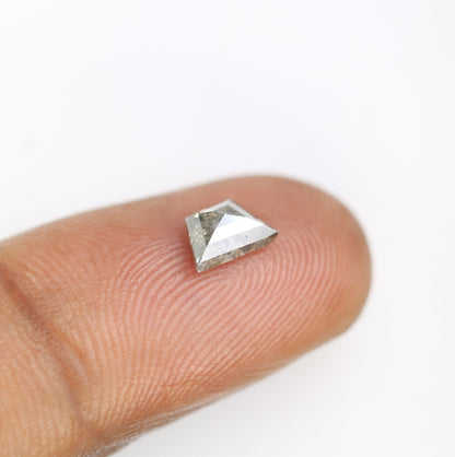 0.85 CT Salt and Pepper Natural Loose Diamond, Geometric Cut For handmade necklace pendant, diamond bracelet Wedding & Engagement Gold Ring