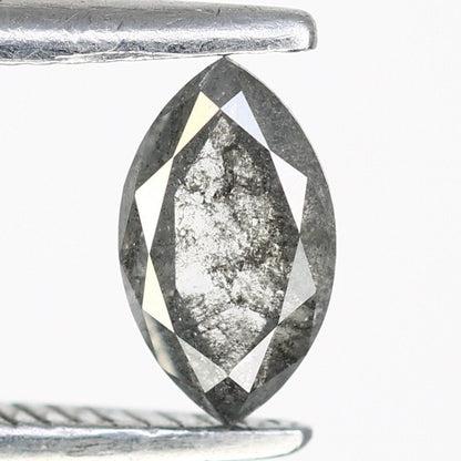 0.34 CT Marquise Shape Salt And Pepper Diamond | Natural Loose Black/Grey Diamonds For Weeding & Earring | For pendant | For Bracelet