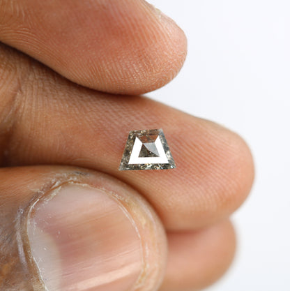 0.85 CT Salt and Pepper Natural Loose Diamond, Geometric Cut For handmade necklace pendant, diamond bracelet Wedding & Engagement Gold Ring
