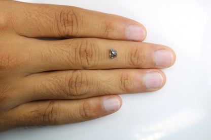 0.85 CT Salt and Pepper Natural Loose Diamond, Geometric Cut For handmade necklace pendant, diamond bracelet Wedding & Engagement Gold Ring