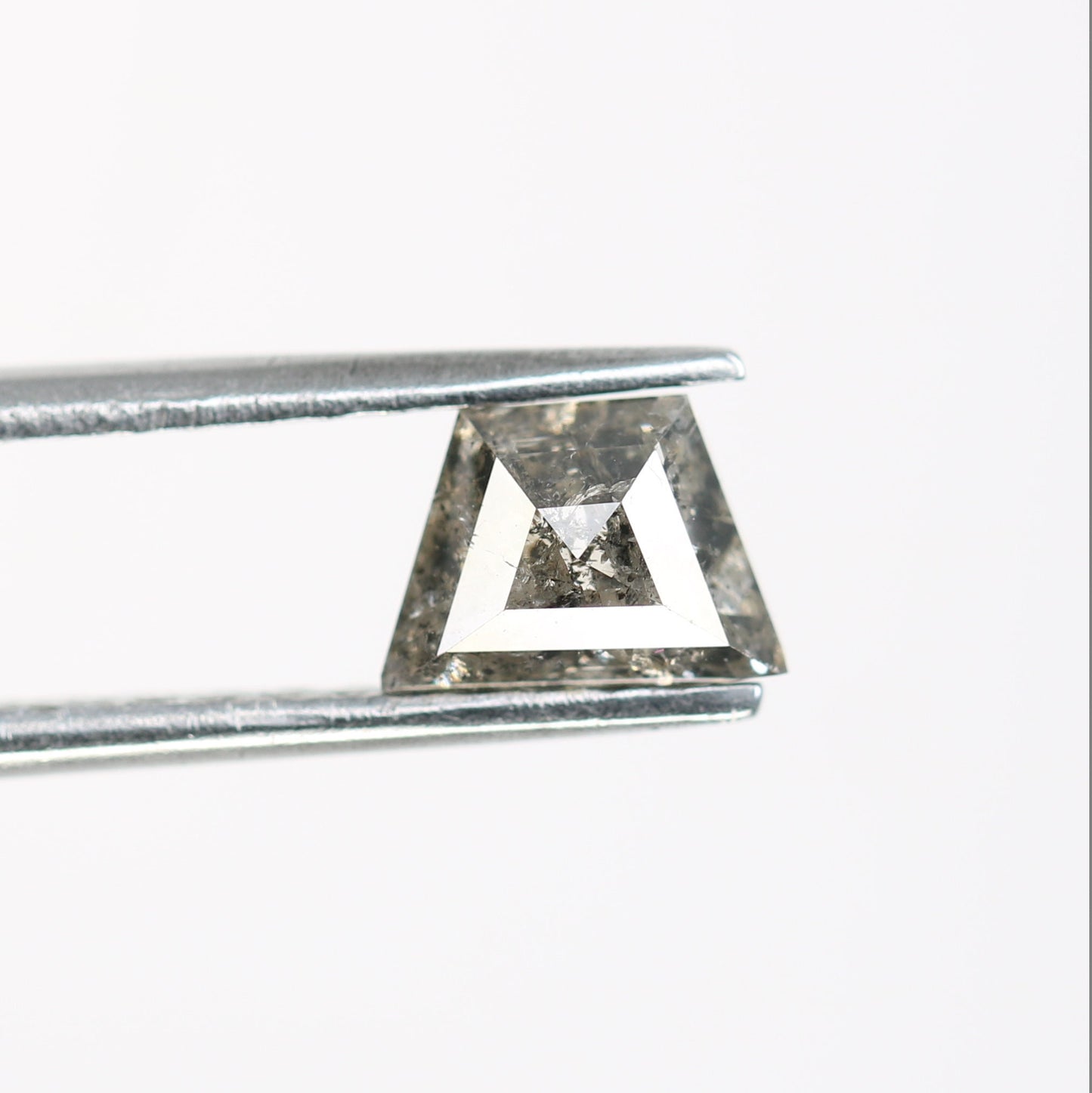 0.85 CT Salt and Pepper Natural Loose Diamond, Geometric Cut For handmade necklace pendant, diamond bracelet Wedding & Engagement Gold Ring