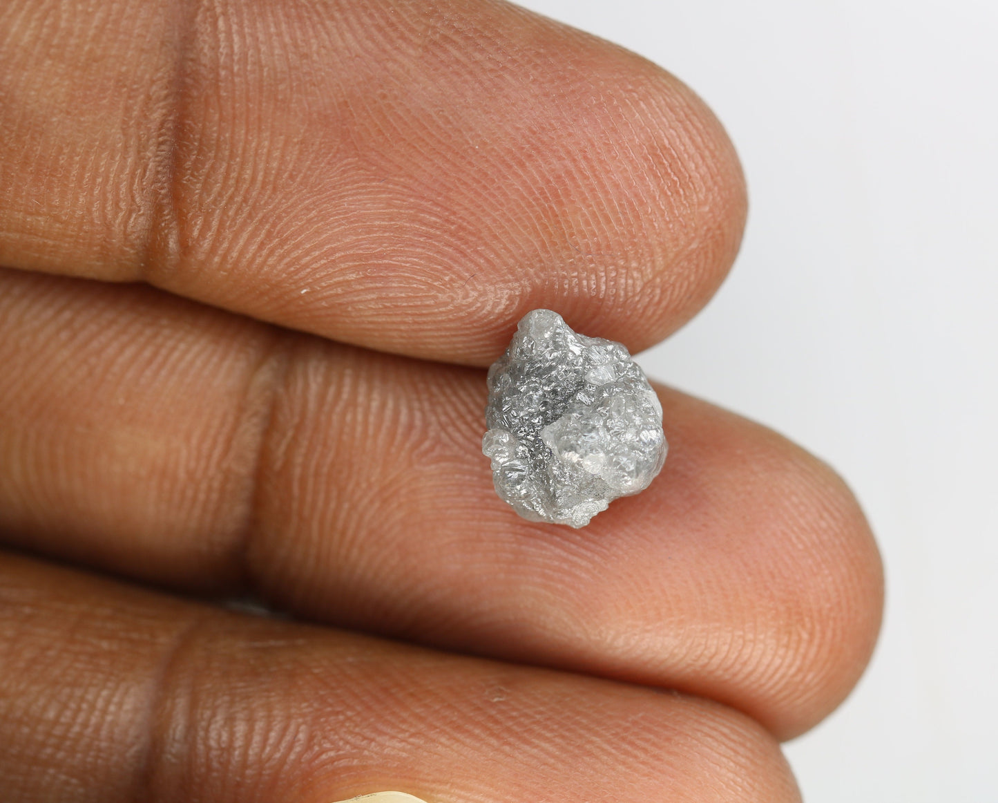 3.49ct Natural Rough Gray Uncut Diamond | For Uncut Rough Diamond Ring | Raw Diamond For Jewelry | Unique Gift | Antique Raw Diamond Gift