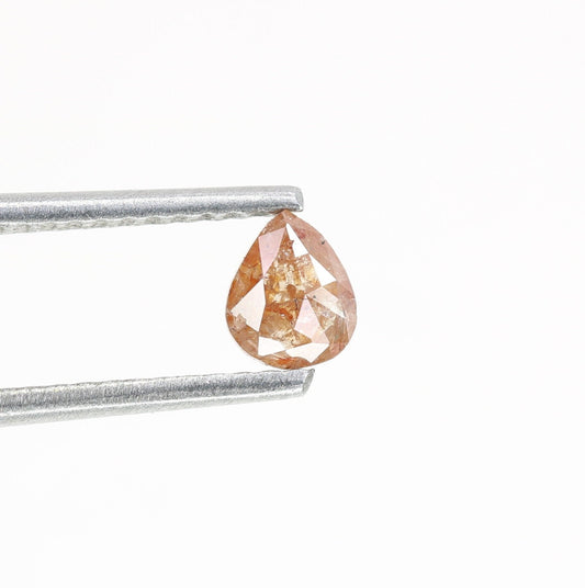 0.38 CT Loose Pear Shape Natural Peach Diamond For Proposal Ring | Gift For Her | Anniversary Gift | Pear Galaxy Ring | Pear Prongs Set Ring