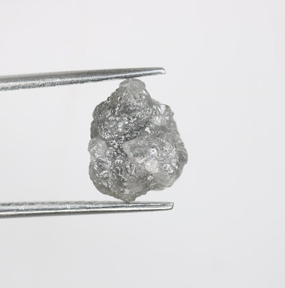 3.49ct Natural Rough Gray Uncut Diamond | For Uncut Rough Diamond Ring | Raw Diamond For Jewelry | Unique Gift | Antique Raw Diamond Gift