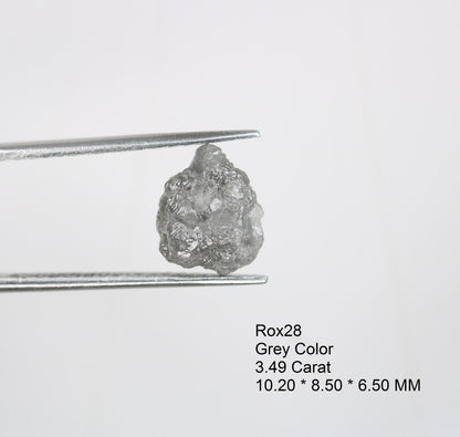 3.49ct Natural Rough Gray Uncut Diamond | For Uncut Rough Diamond Ring | Raw Diamond For Jewelry | Unique Gift | Antique Raw Diamond Gift