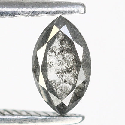 0.34 CT Marquise Shape Salt And Pepper Diamond | Natural Loose Black/Grey Diamonds For Weeding & Earring | For pendant | For Bracelet