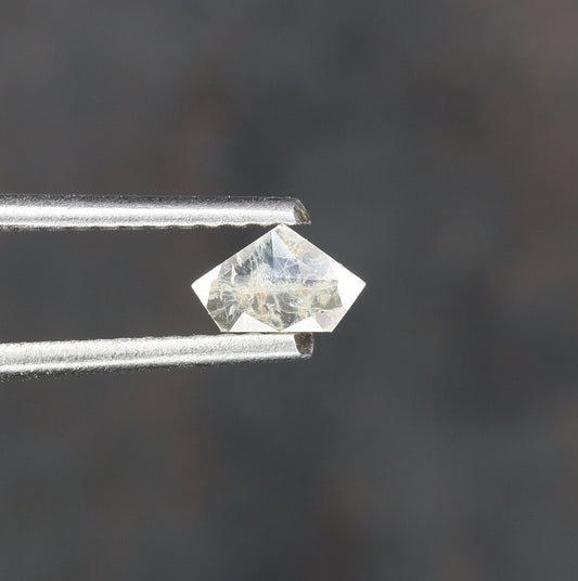 0.16 CT Salt and Pepper Unique Loose Diamond, Pentagon Cut for Handmade Necklace Pendant, Fancy Diamond Engagement Gold Ring For Women