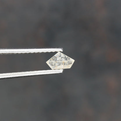 0.16 CT Salt and Pepper Unique Loose Diamond, Pentagon Cut for Handmade Necklace Pendant, Fancy Diamond Engagement Gold Ring For Women