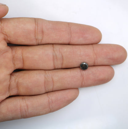 0.83 Carat Round Brilliant Cut Salt and Pepper Diamond for Gold Rings | Ideal for Unique Engagement or Custom Jewelry Designs