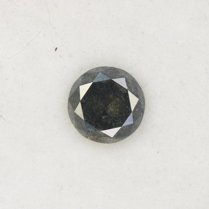 0.83 Carat Round Brilliant Cut Salt and Pepper Diamond for Gold Rings | Ideal for Unique Engagement or Custom Jewelry Designs
