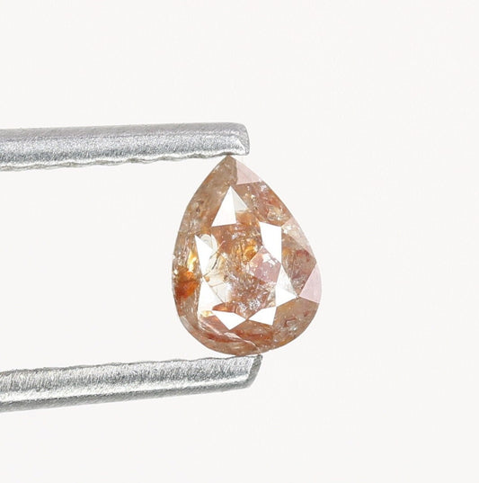 0.37 CT 5 MM Loose Pear Shape Natural Peach Diamond For Promise Ring | Pear Diamond Ring | Pear Halo Ring | Pear Peach DiamondFor Gold Ring