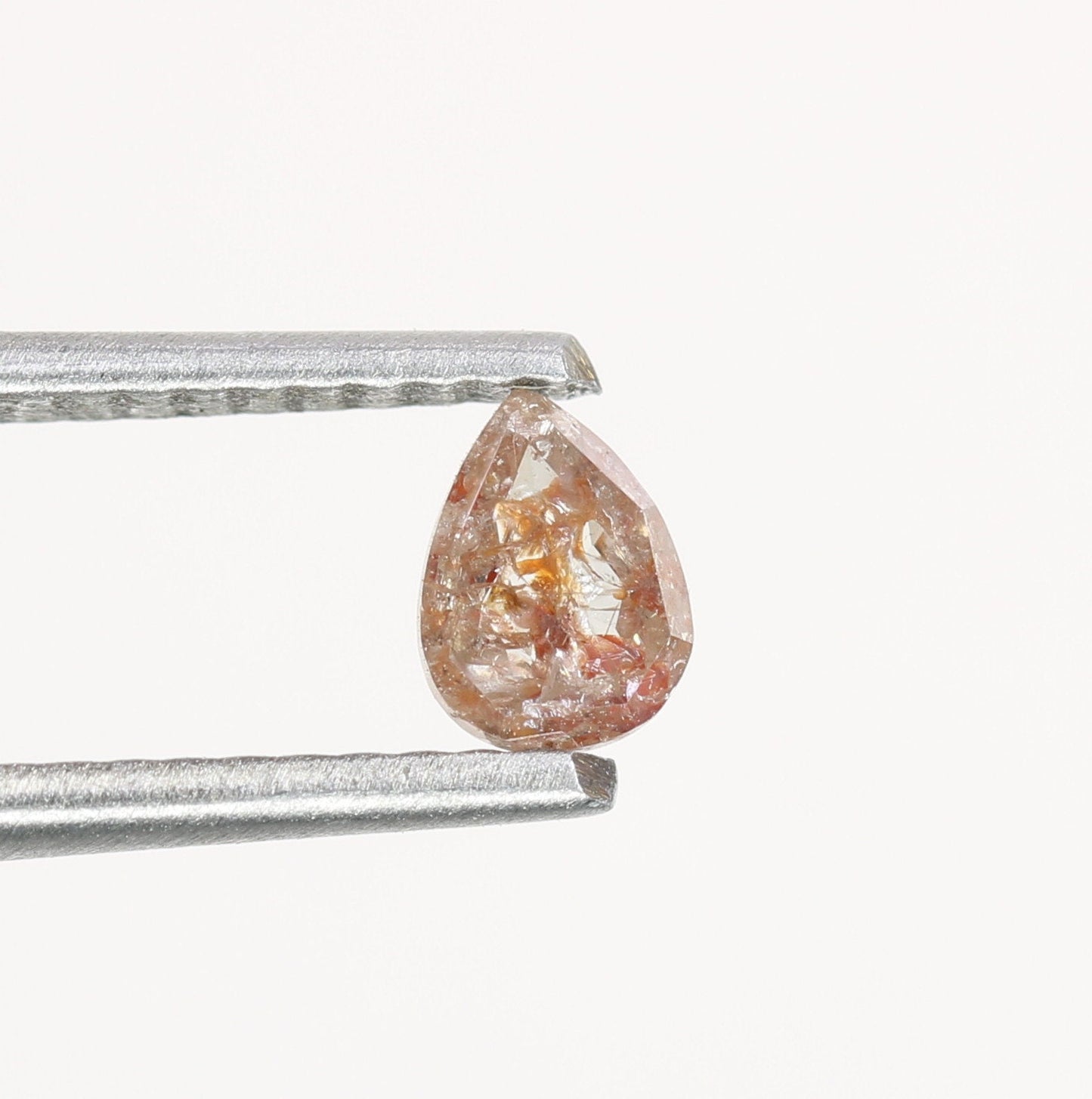 0.37 CT 5 MM Loose Pear Shape Natural Peach Diamond For Promise Ring | Pear Diamond Ring | Pear Halo Ring | Pear Peach DiamondFor Gold Ring