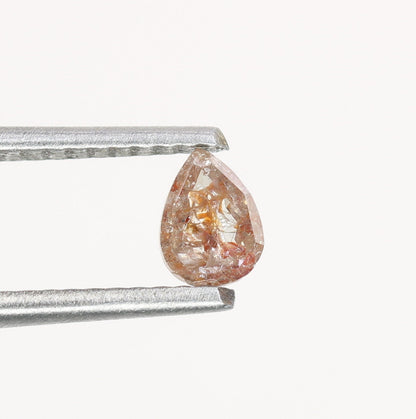0.37 CT 5 MM Loose Pear Shape Natural Peach Diamond For Promise Ring | Pear Diamond Ring | Pear Halo Ring | Pear Peach DiamondFor Gold Ring