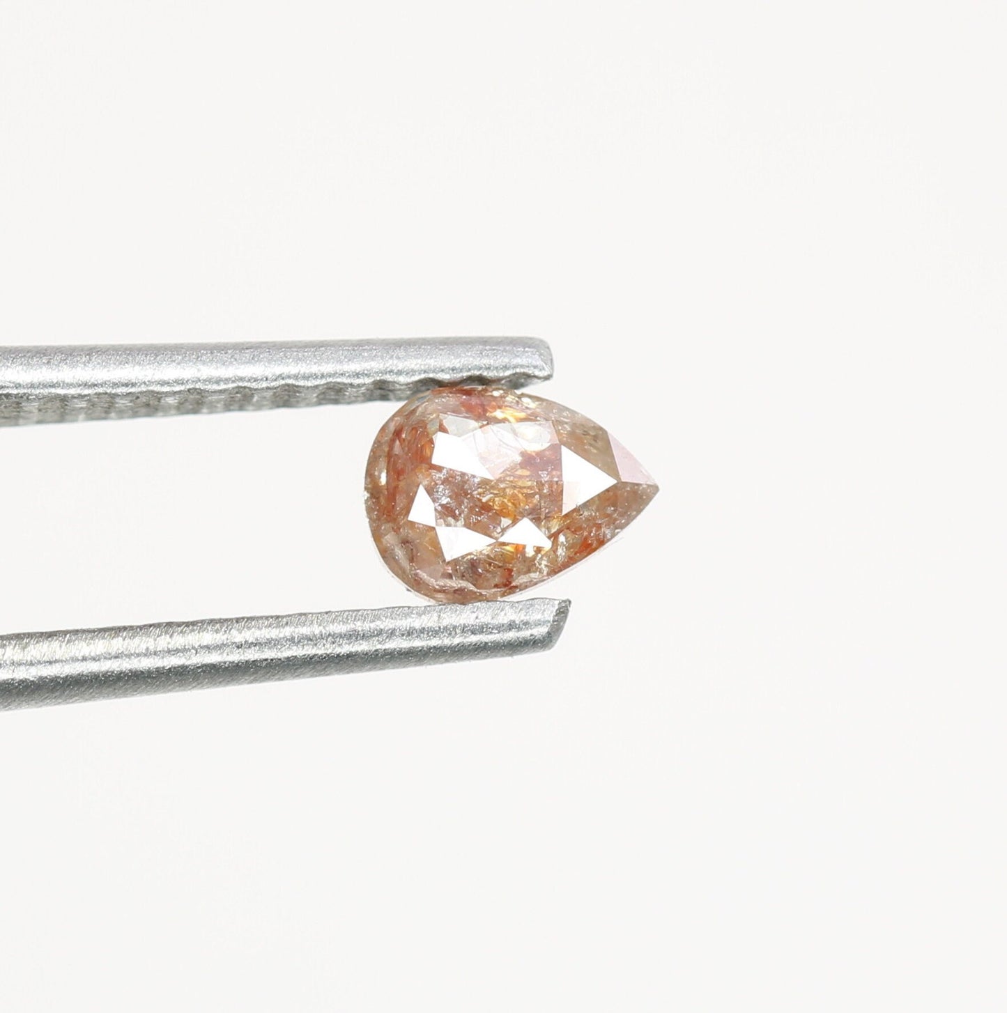 0.37 CT 5 MM Loose Pear Shape Natural Peach Diamond For Promise Ring | Pear Diamond Ring | Pear Halo Ring | Pear Peach DiamondFor Gold Ring