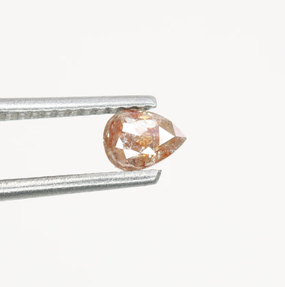 0.37 CT 5 MM Loose Pear Shape Natural Peach Diamond For Promise Ring | Pear Diamond Ring | Pear Halo Ring | Pear Peach DiamondFor Gold Ring