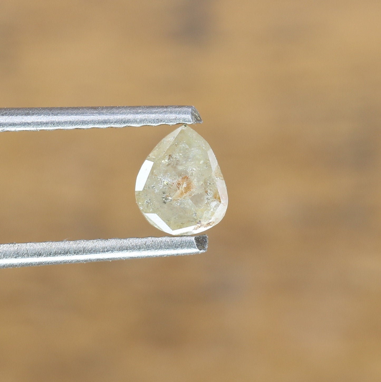 0.41 CT Polished Pear Shape Natural Grey Loose Diamond For Engagement Ring | Pear Halo Ring | Pear Prongs Set Ring | Custom Made Ring