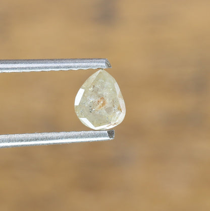 0.41 CT Polished Pear Shape Natural Grey Loose Diamond For Engagement Ring | Pear Halo Ring | Pear Prongs Set Ring | Custom Made Ring